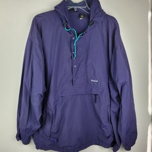 PATAGONIA Mens Pullover Half Zip Windbreaker Navy Blue Size XL